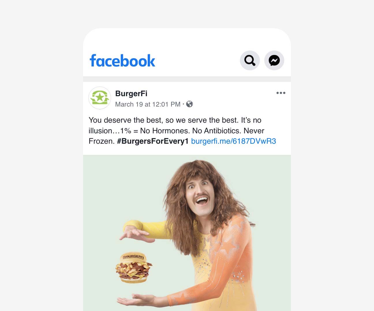Facebook post featuring a magician.